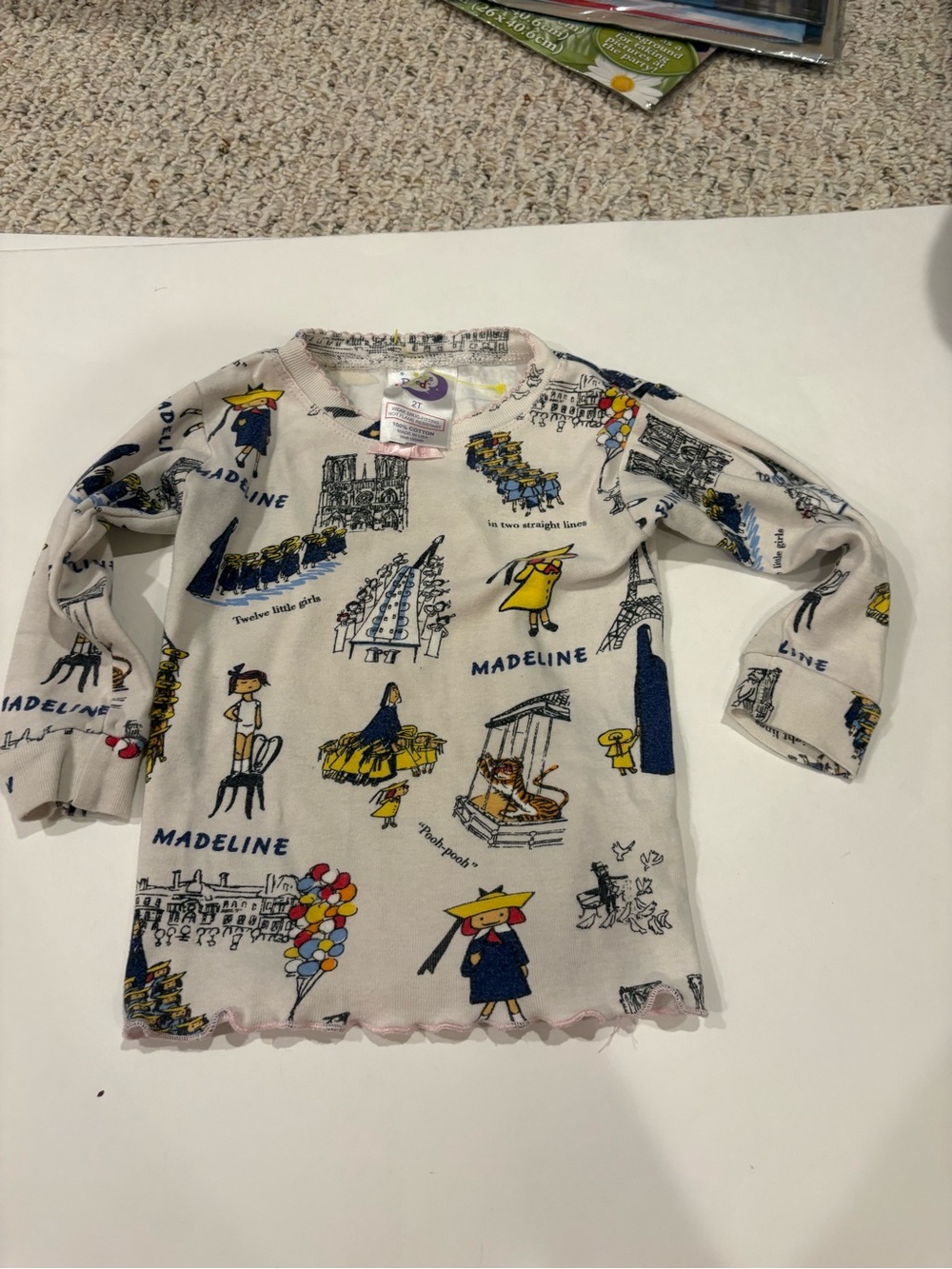Books to Bed Madeline Long Sleeved Shirt Size 2T